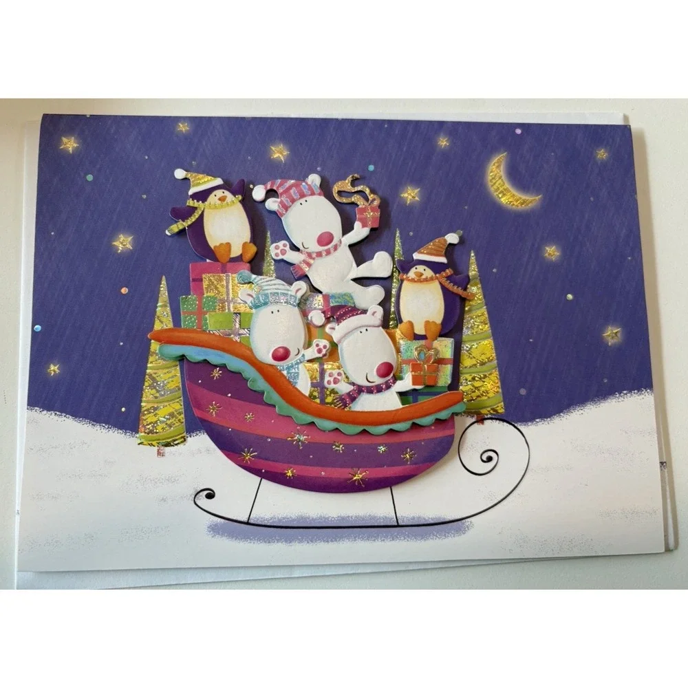 Lot of 17 Paper Magic Group Christmas Greeting Cards With Envelopes Polar Bears‎